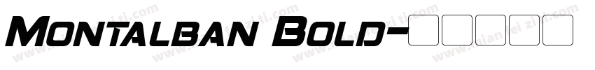 Montalban Bold字体转换